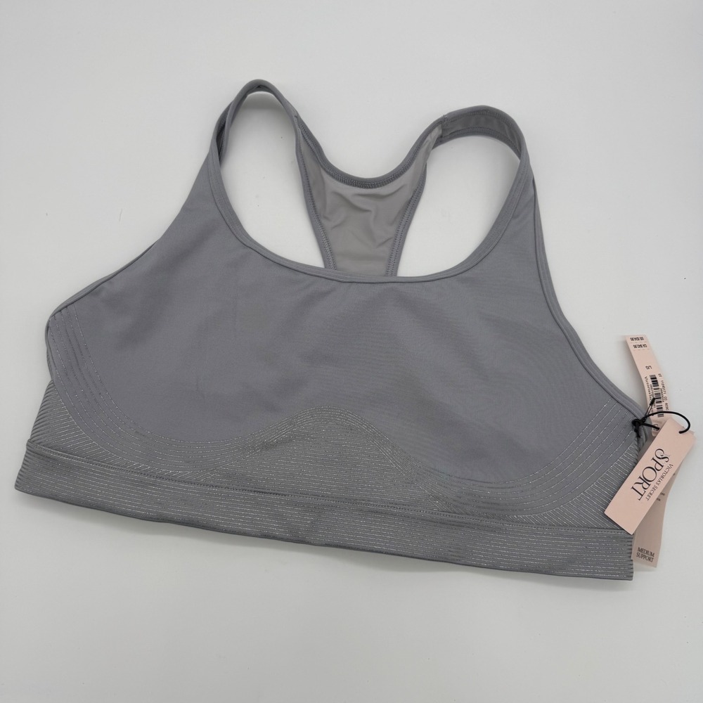 Victoria Secret Sport Player Sports Bra Grey Medium Support Large 11245171 New